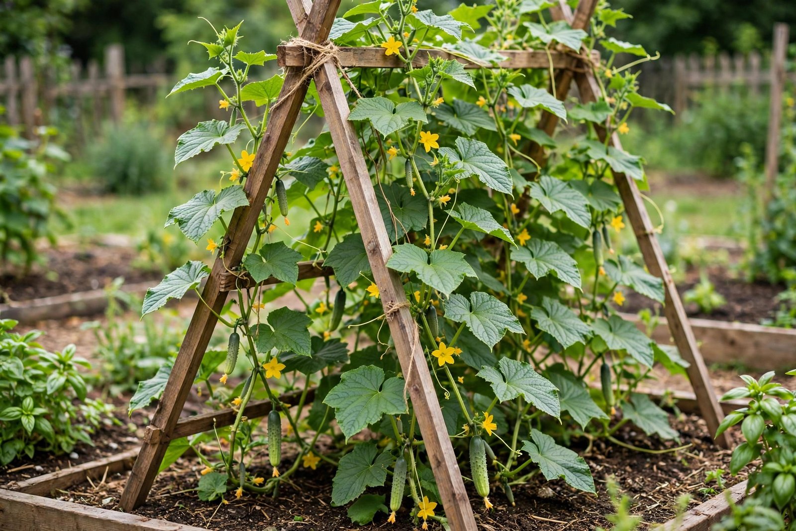 Trellising Cucumbers