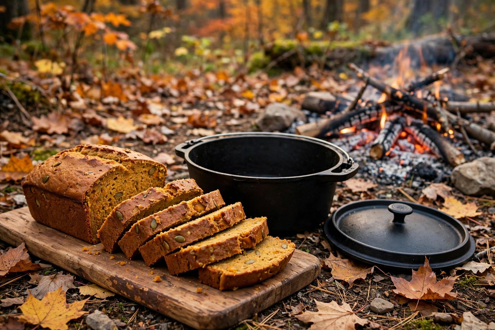 How to Bake Pumpkin Bread in a Dutch Oven Over a Fire Pit
