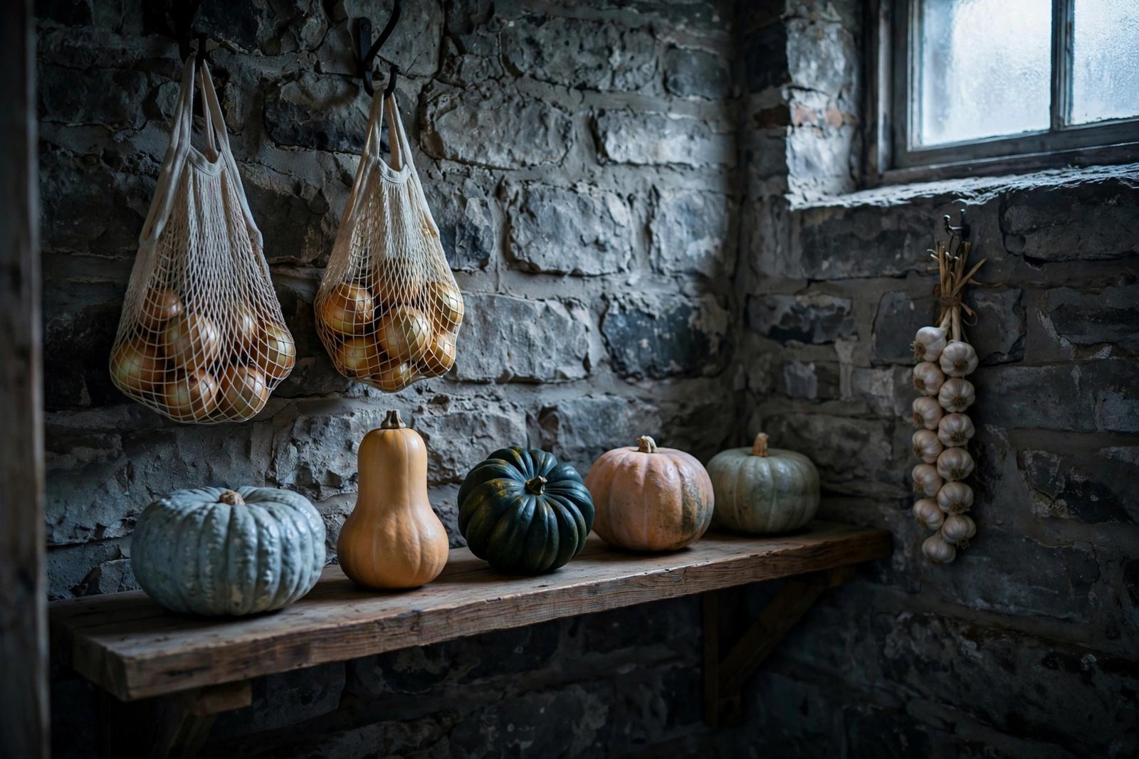 Storing the Garden Through Winter: Squash, Onions, and Garlic, Each in Its Own Climate